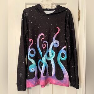 BlackMilk space tentacles hoodie sweater - oversized, with pockets! NWT.